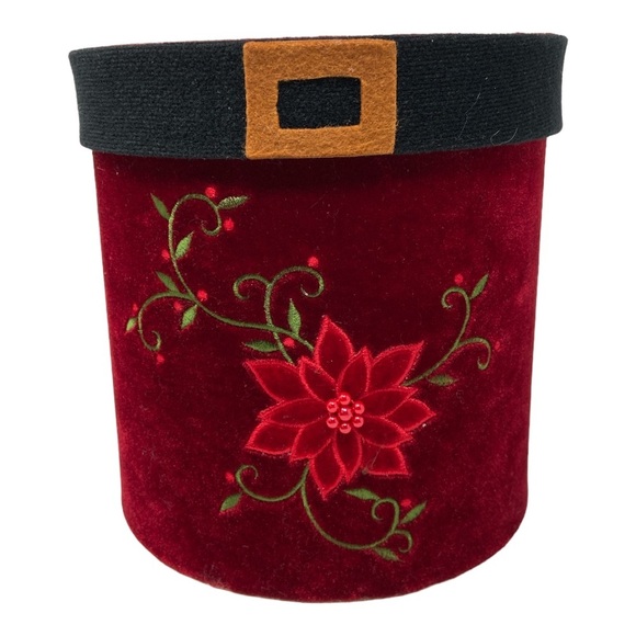 Cute Red Velvet Stackable Santa Boxes. 22” (est.) - Picture 6 of 8